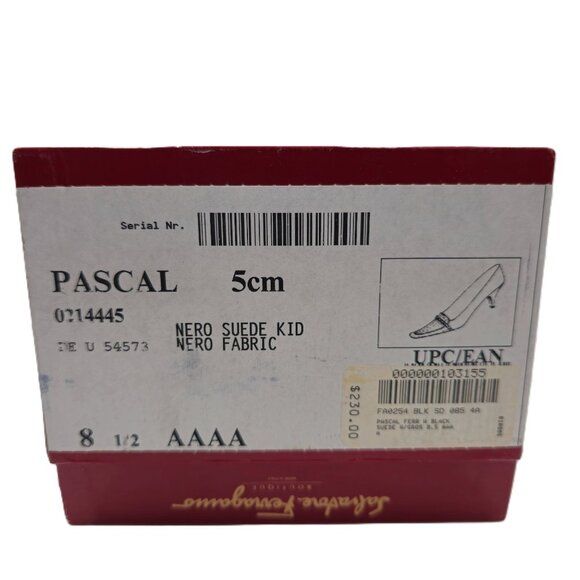 Vintage Salvatore Ferragamo Italy Black Suede Pumps Womens 8.5AAAA Dress Shoes - Picture 11 of 11